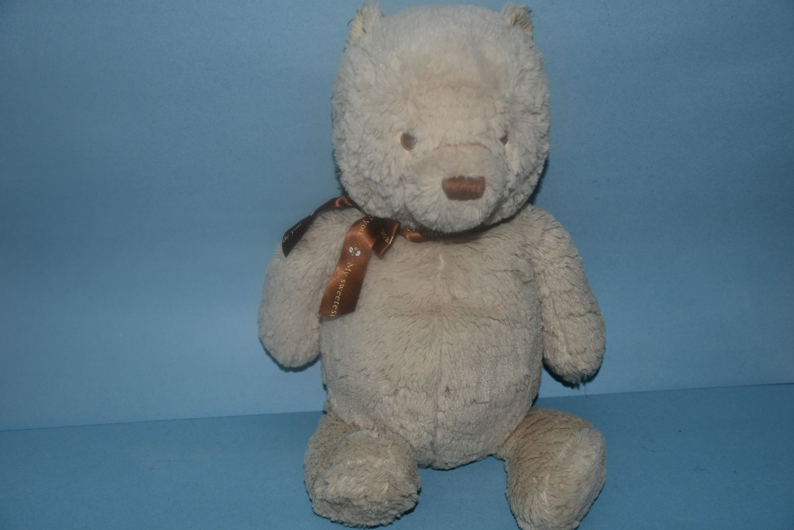 DISNEY "WINNIE THE POOH" STUFFED BEAR ~ EMBROIDERED EYES ~ HEIGHT 18" ~ CUTE, SOFT & CLEAN ~ $5