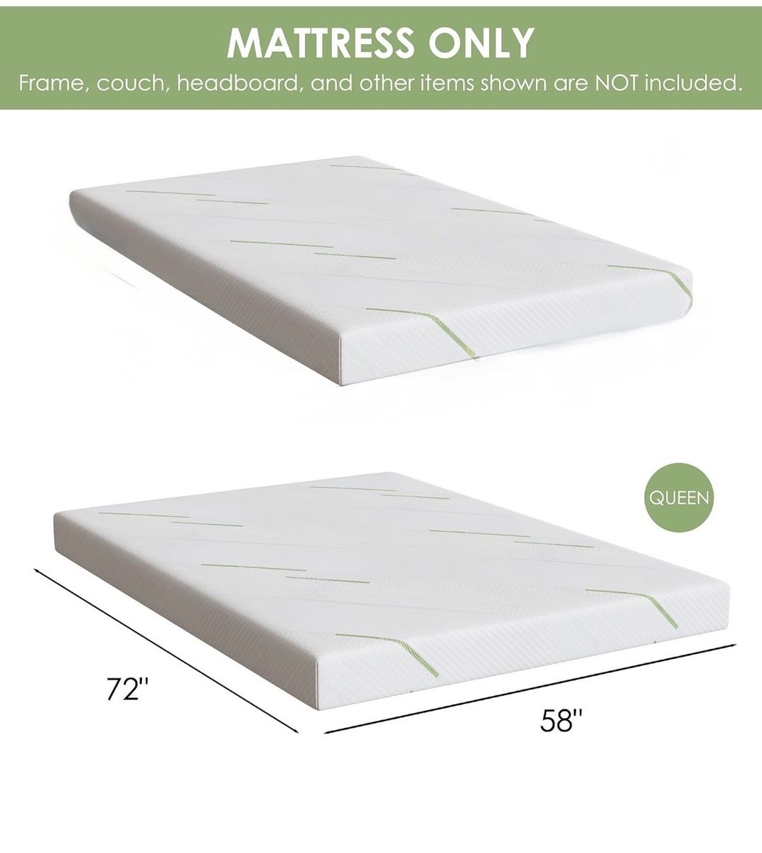 Brand new! 4 Inch Gel Memory Foam Sofa Mattress Queen Size(SOFA NOT INCLUDED)