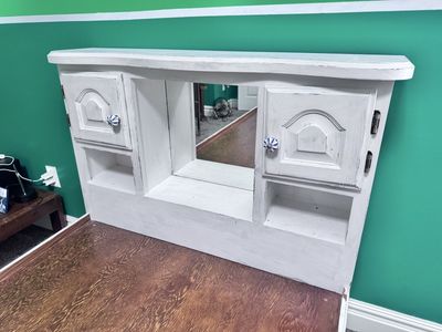 White Wooden Captain Bed Frame with Bookcase Headboard and Storage Drawers