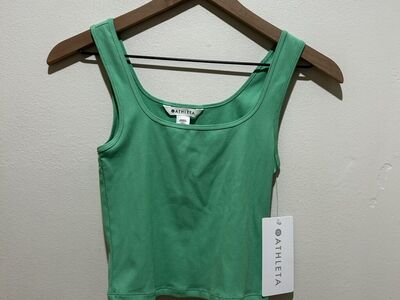 NWT Athleta Signature Rib Square Neck Track Top