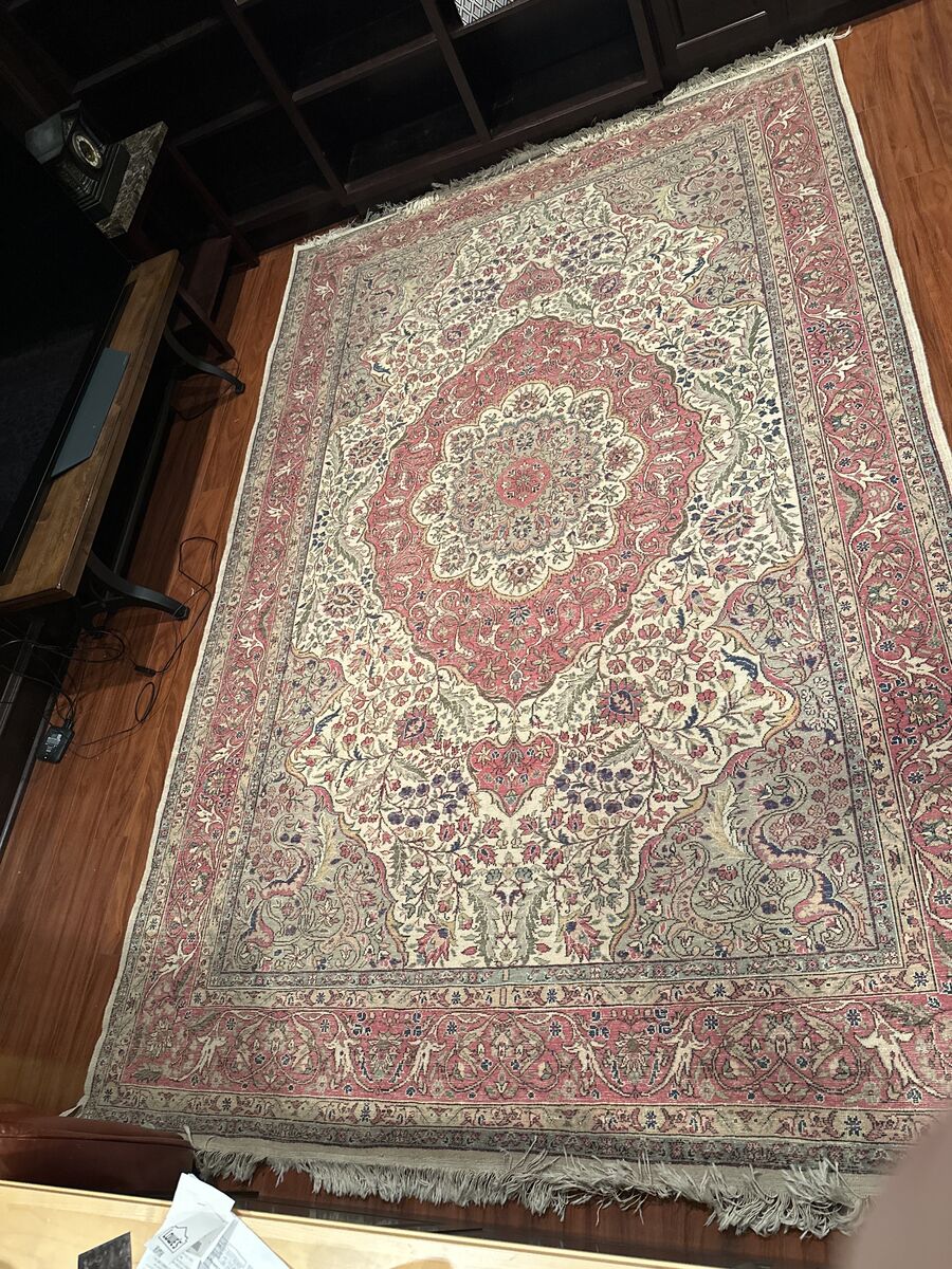 Persian Rug, Vintage Kashan hand knotted 1950-1970,  6 1/2 x 10 '