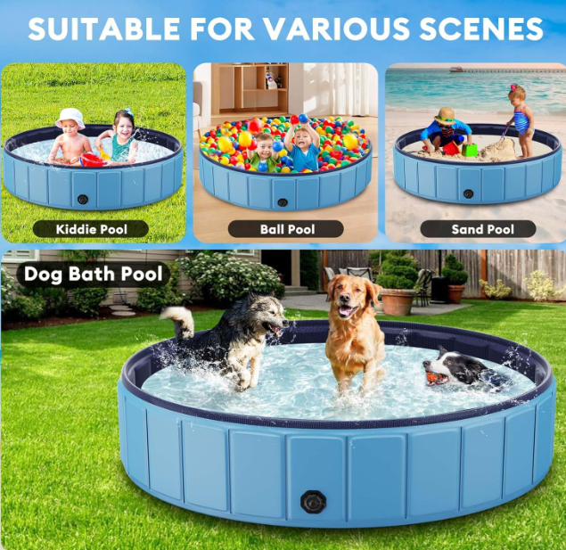 New in box 91” Foldable Dog Pool