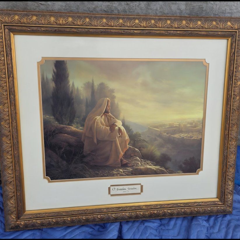 Beautiful Framed Greg Olsen "O Jerusalem" Print