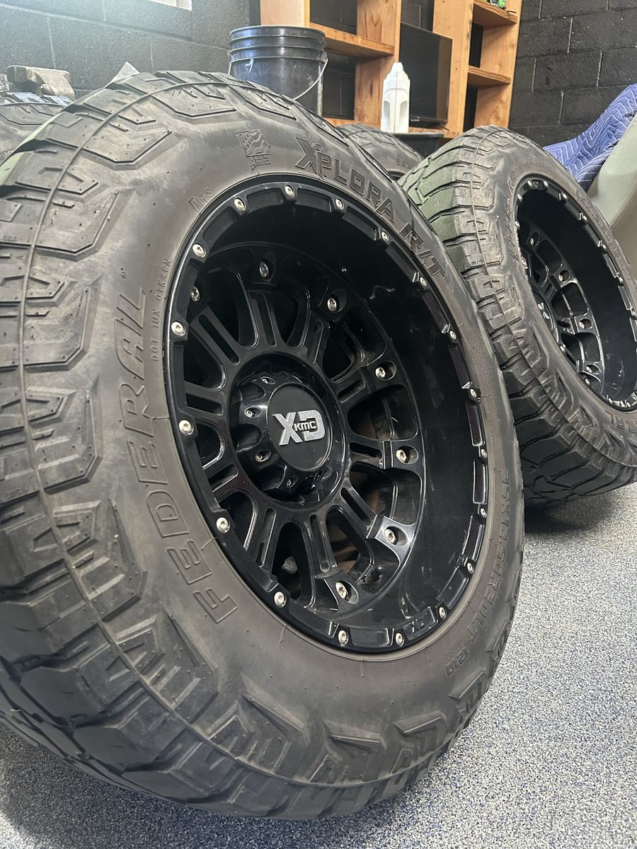 20x12 -44 Offset 8x6.5 KMC XD Series Wheels & Federal XPLORA R/T 35x12.50R20LT