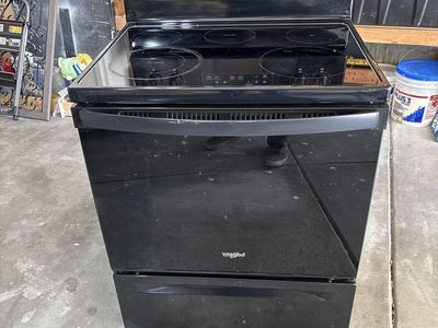 Black whirlpool range