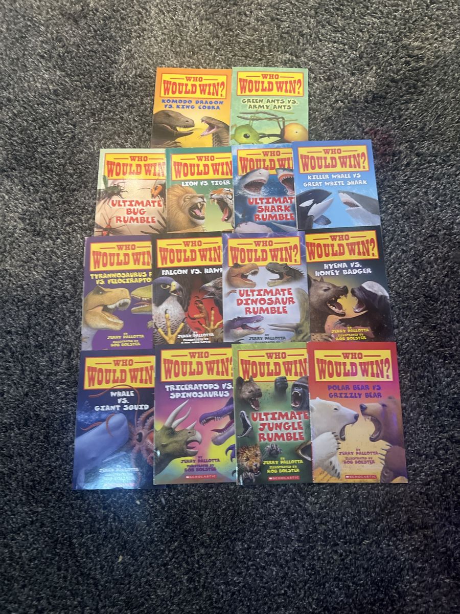 Who Would Win? Book Lot by Jerry Pallotta - 14 Educational Children's Books