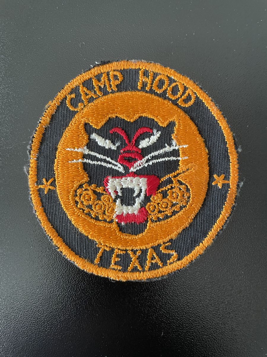 Vintage Camp Hood Texas Panther Tank Embroidered Patches
