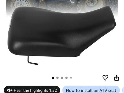 ATV Seat for Honda TRX 350 Rancher (2004-2006) and Rancher 400 (2004-2007) brand new