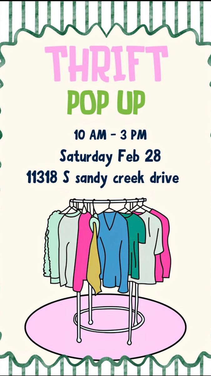 Pop-Up Thrift Shop Event