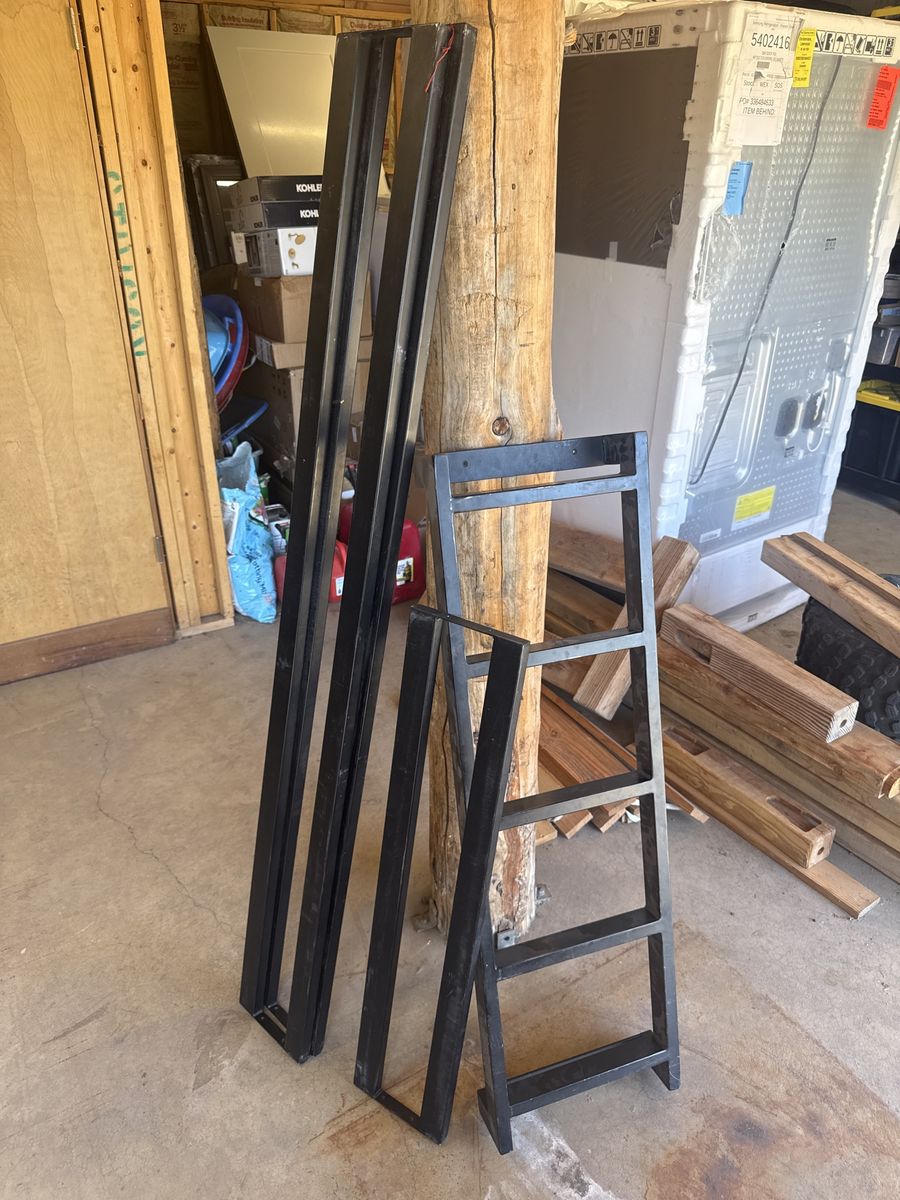 Black Metal Bunk Bed Ladder and Side Rails - Sturdy Frame Components