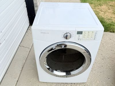 Frigidaire Front Load Electric Washer and Dryer Unit White Used