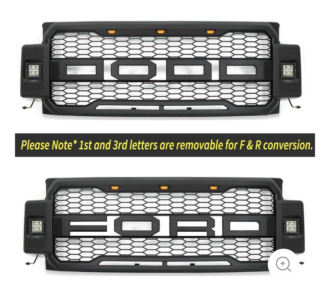 FORD Super Duty F250 F350 F450 Front Grille with LED Lights 2017-2019 Aftermarket