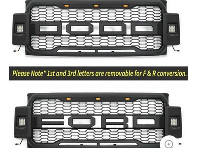 FORD Super Duty F250 F350 F450 Front Grille with LED Lights 2017-2019 Aftermarket