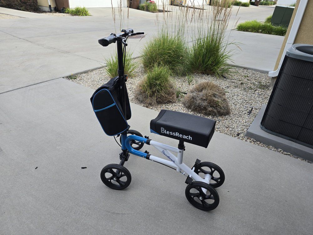 BlessReach Knee Scooter with Bag - Used, Excellent Condition, Adjustable
