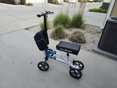 BlessReach Knee Scooter with Bag - Used, Excellent Condition, Adjustable