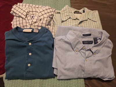 Men's Button-Down Shirts & Henley Lot Sizes XXLT (4 Shirts)