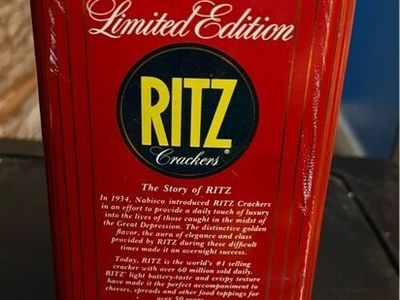 Used VINTAGE LIMITED EDITION RITZ CRACKER TIN 1986