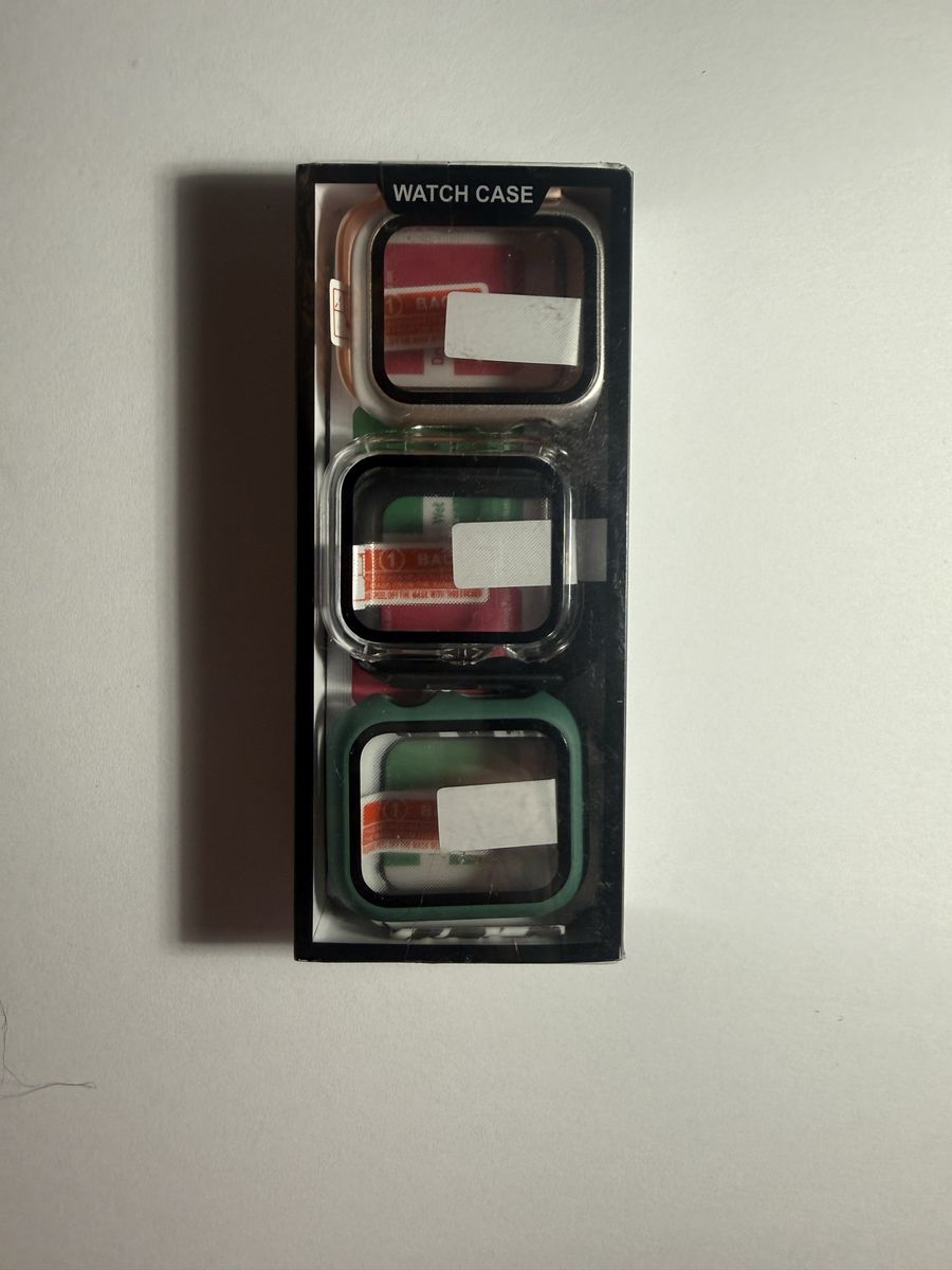 Watch Case 6-Pack for Apple Watch 41mm - Clear, Silver, Green Screen Protectors