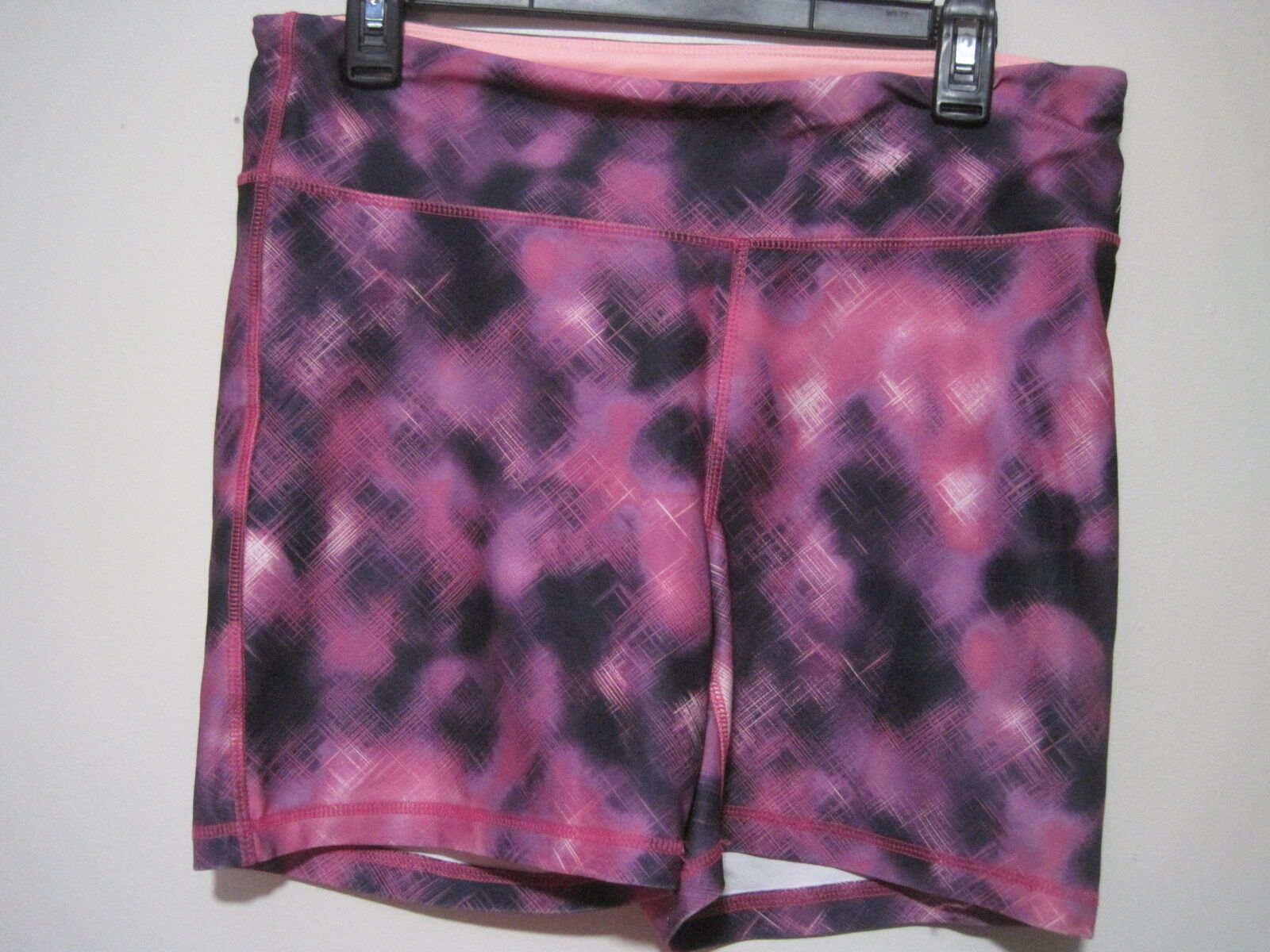 ENERGY ZONE Performance Shorts Women's Large Black Purple Activewear Speed-Dri