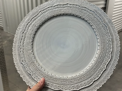 25 Lace ceramic chargers