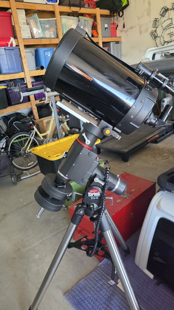 Celestron Telescope on Orion Sirius EQ-G Mount with Tripod