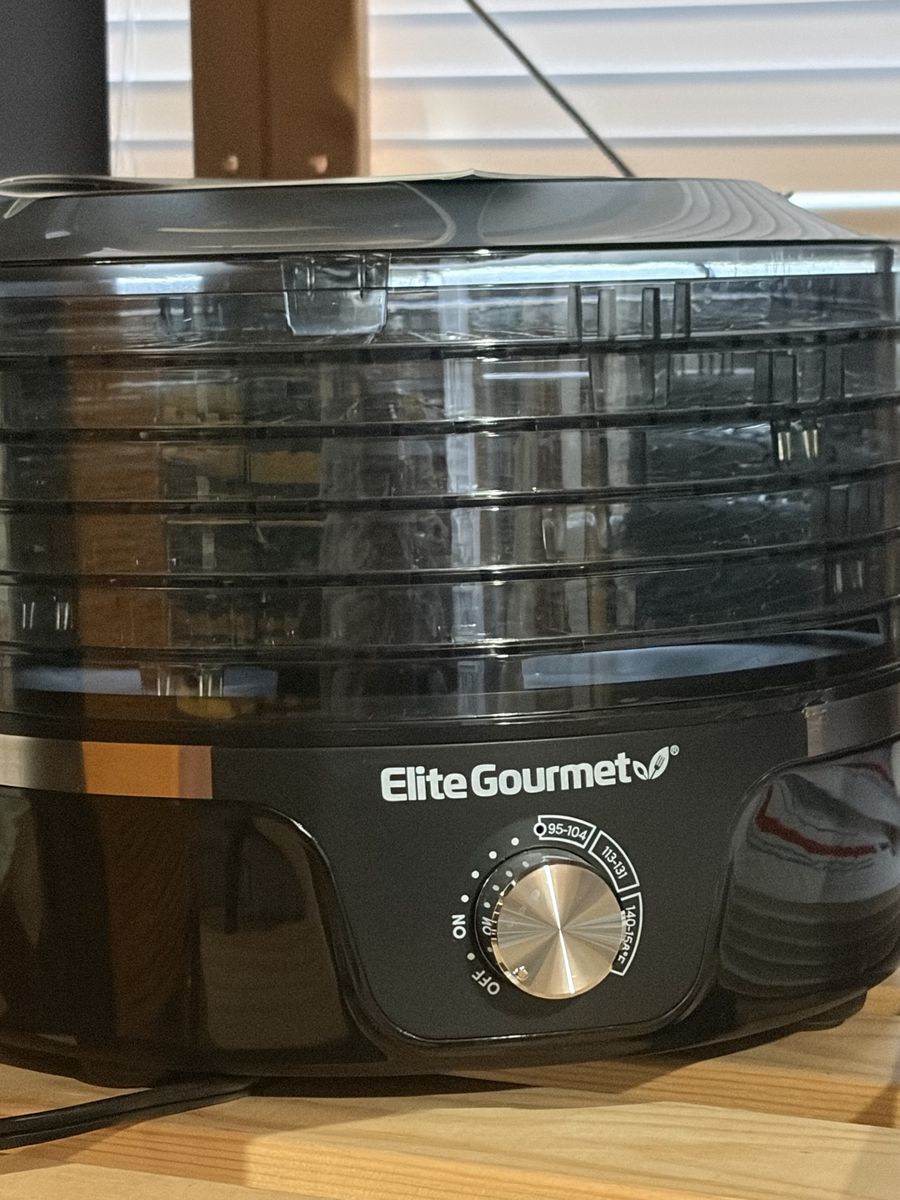 Elite Gourmet Food Dehydrator with Adjustable Temperature Dial