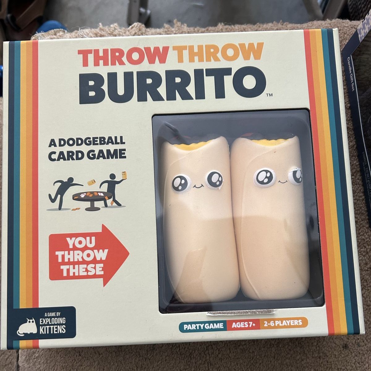 Exploding Kittens Throw Throw Burrito Party Game - Dodgeball Card Game, Ages 7+, 2-6 Players