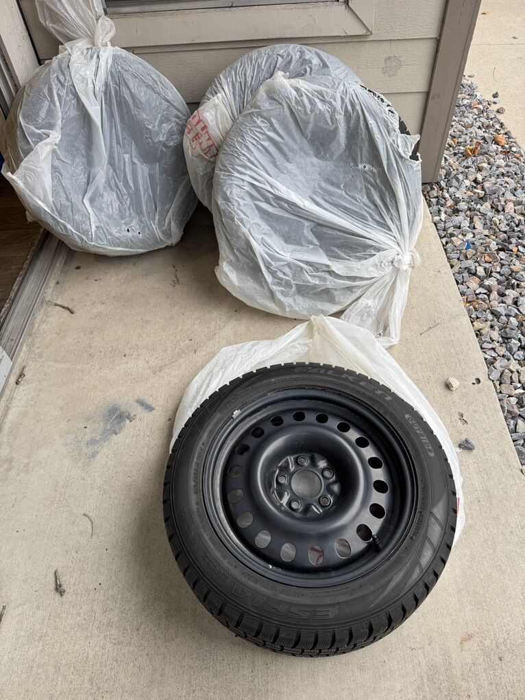 4 Studless Winter Tires With Wheels (215 /55 R17)