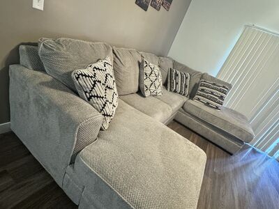 beautiful light gray furniture