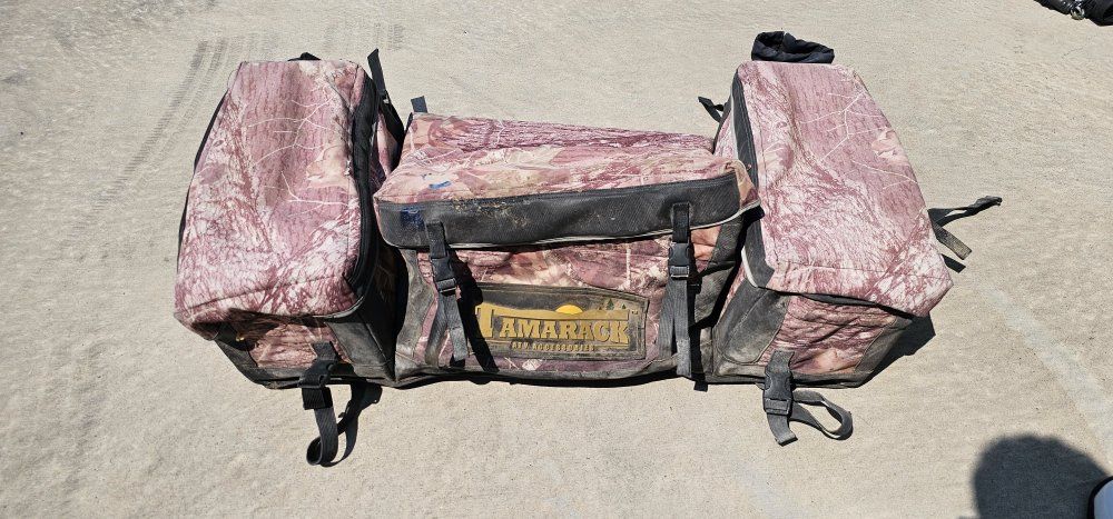 Tamarack ATV Camo Rear Rack Bag with Padded Seat Cushion