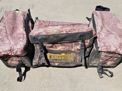 Tamarack ATV Camo Rear Rack Bag with Padded Seat Cushion