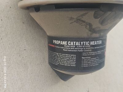 Coleman Model 5029 3,000 BTU/HR Propane Catalytic Heater
