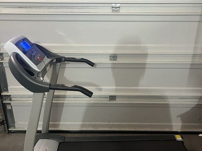 Sunny SF-T4400 Folding Treadmill with LCD Display, Gray/Black