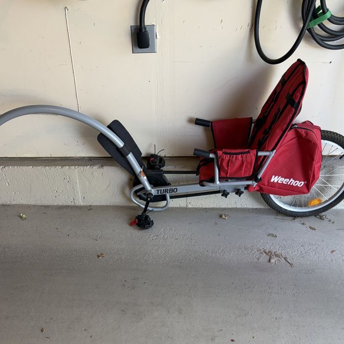 Weehoo Turbo Blast Child Bike Trailer - Excellent Condition, Red