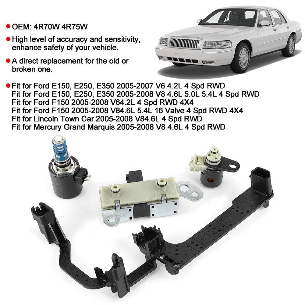 4Pcs Transmission Solenoid Valve Kit Fit for Ford