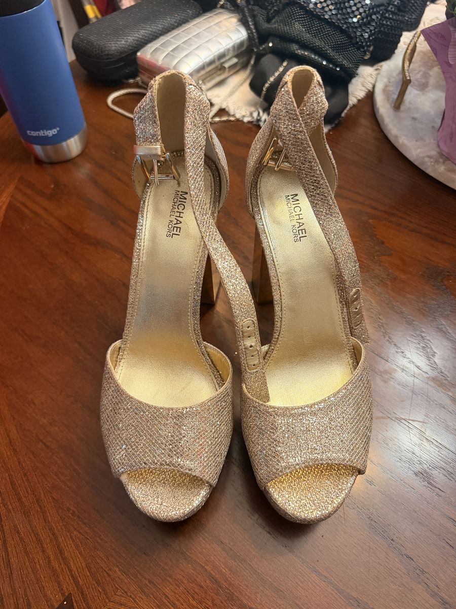 Michael Kors platform heels gold 8 1/2