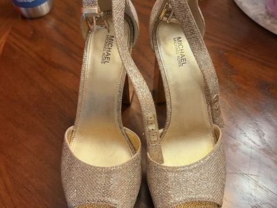 Michael Kors platform heels gold 8 1/2