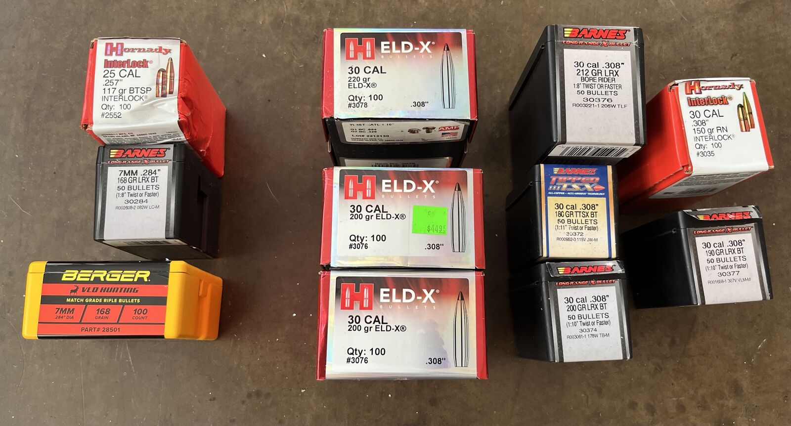 25 Cal, 7mm, 30 Cal Bullets Reloading