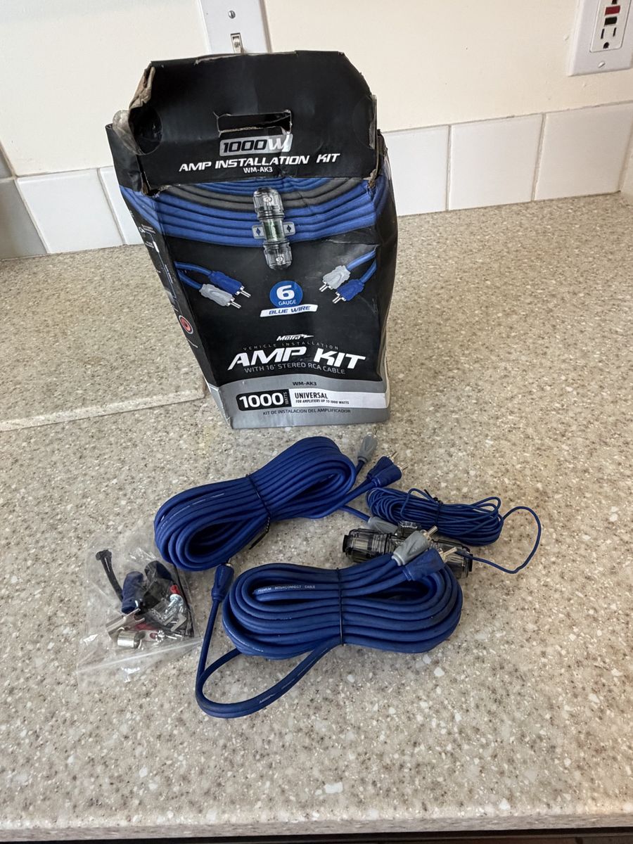 Metra WM-AK3 1000W 6-Gauge Amplifier Installation Wiring Kit with 16' RCA Cable