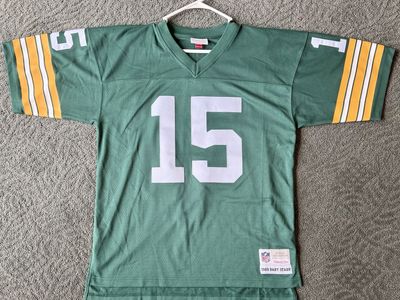 Mitchell & Ness Green Bay Packers Bart Starr #15 Throwback NFL Jersey Men's Size L
