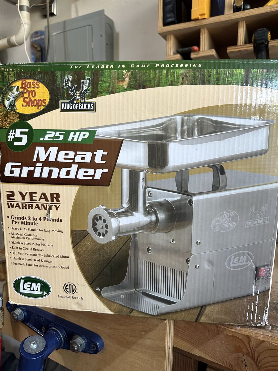 Bass Pro Shops LEM #5 .25 HP Stainless Steel Meat Grinder