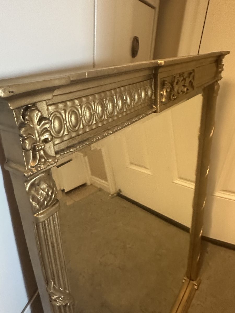 Vintage Gold Ornate Wall Mirror – 24” W × 33” H- $50