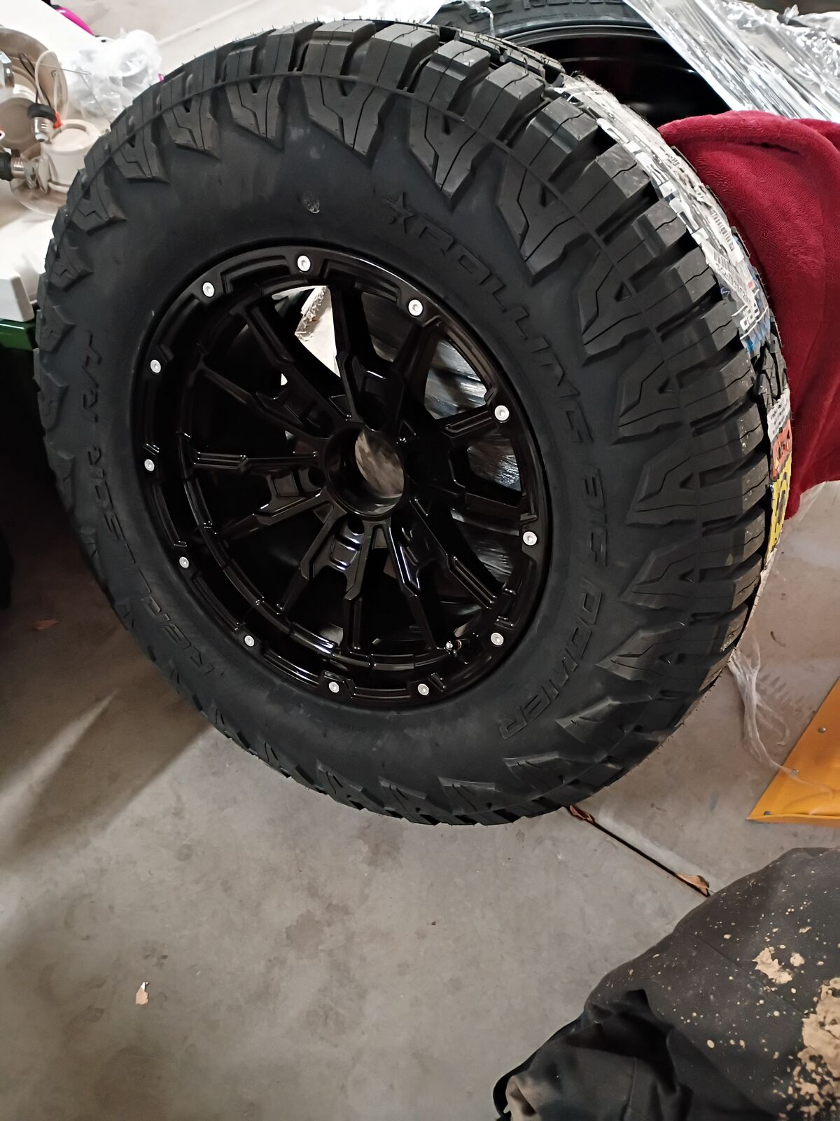 Brand New 18x9 wheels and 285x70x18 tires. 6x135