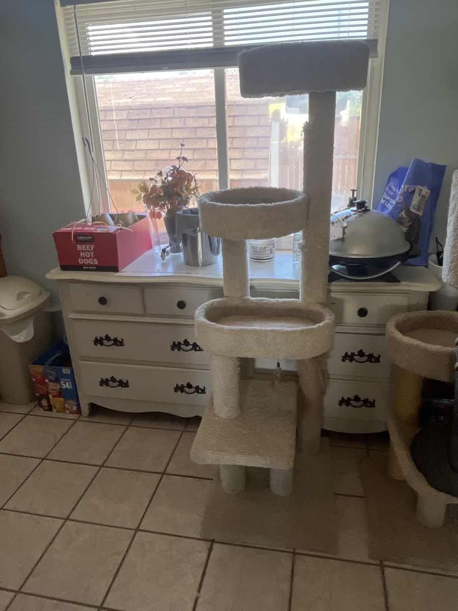 Wooden cat tower
