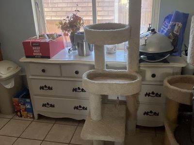 Wooden cat tower