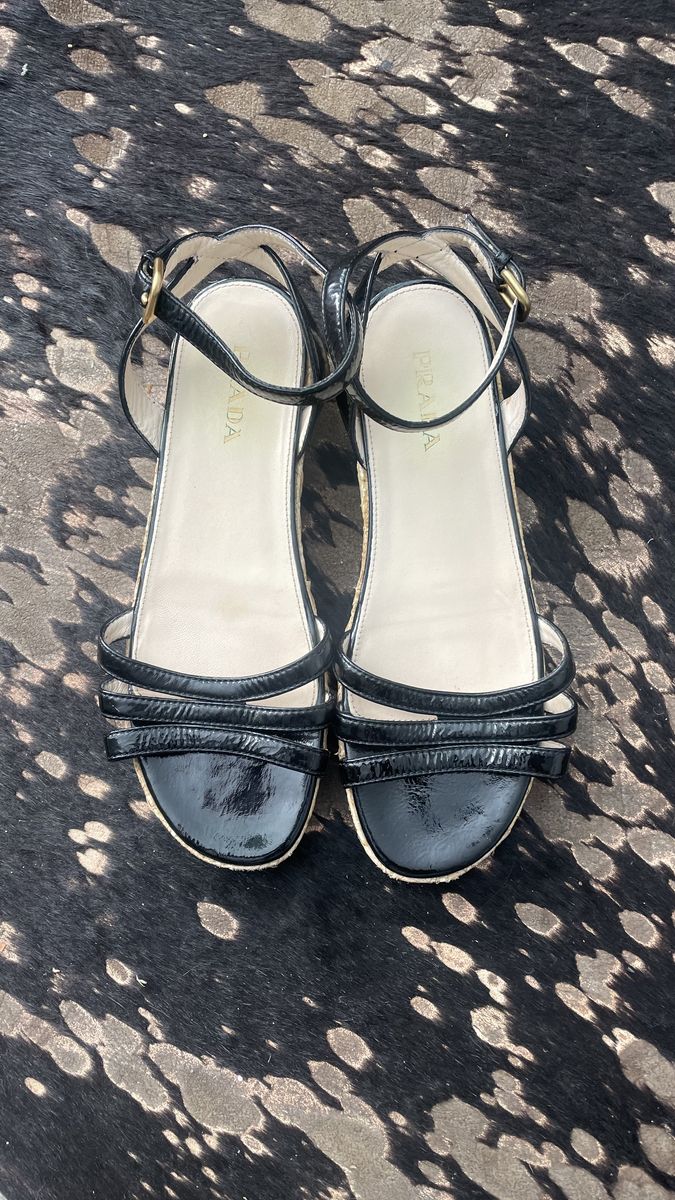 Prada Womans Strappy Leather Sandles  9