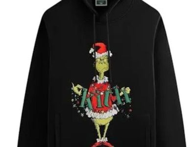 kith designer x grinch collab 2xl hoodie