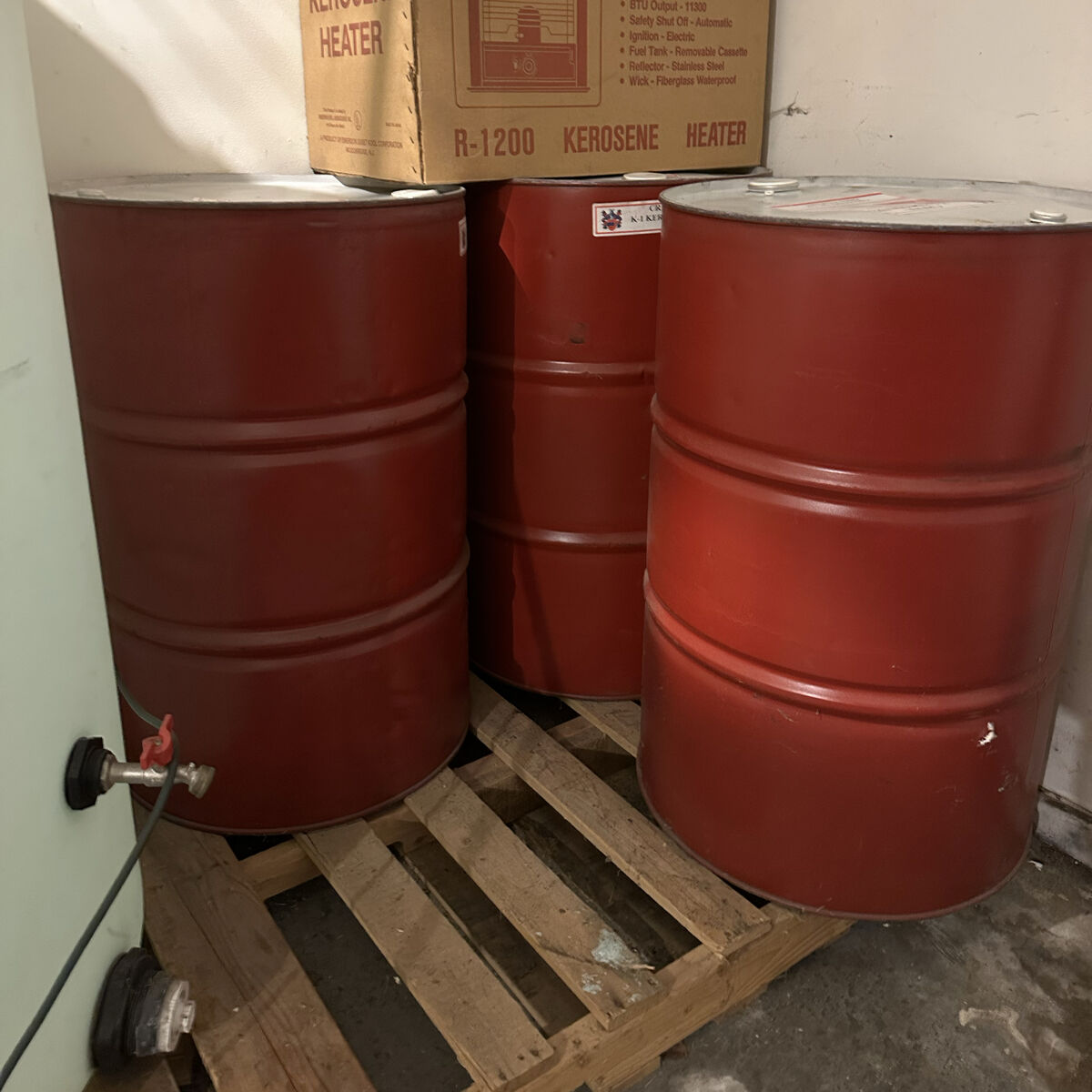 3 55 Gallon Barrels of Kerosene