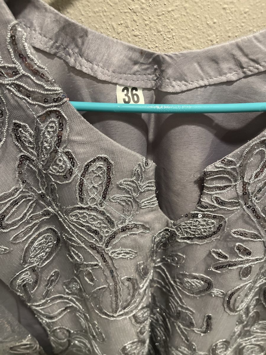 Embroidered Sequin Formal Dress Size 36