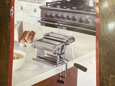 Sailnovo Manual Pasta Maker Machine Stainless Steel Hand Crank Noodle Press